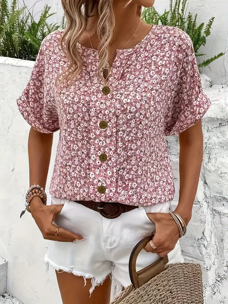 Verna – Bluză de Damă Elegantă cu Imprimeu Floral