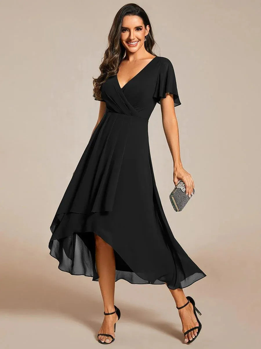 Jules – Rochie de Damă Elegantă Midi în Linia A cu Mâneci Fluide