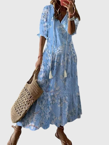 Carrie – Rochie de Damă Maxi Elegantă cu Croială Fluidă
