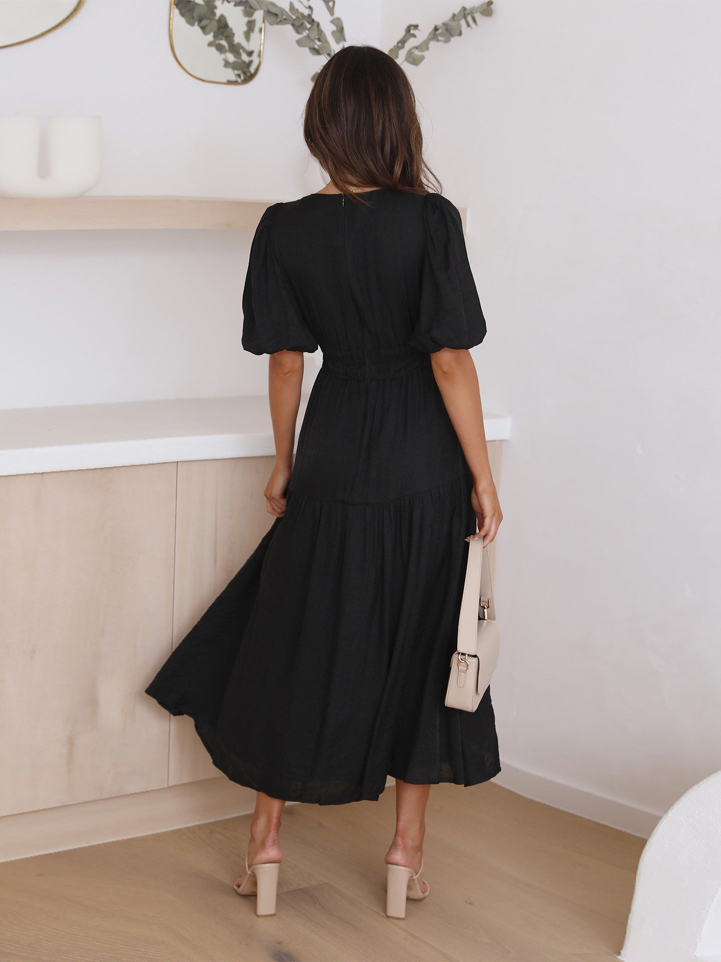 Bethany | Rochie cu Mâneci Puff