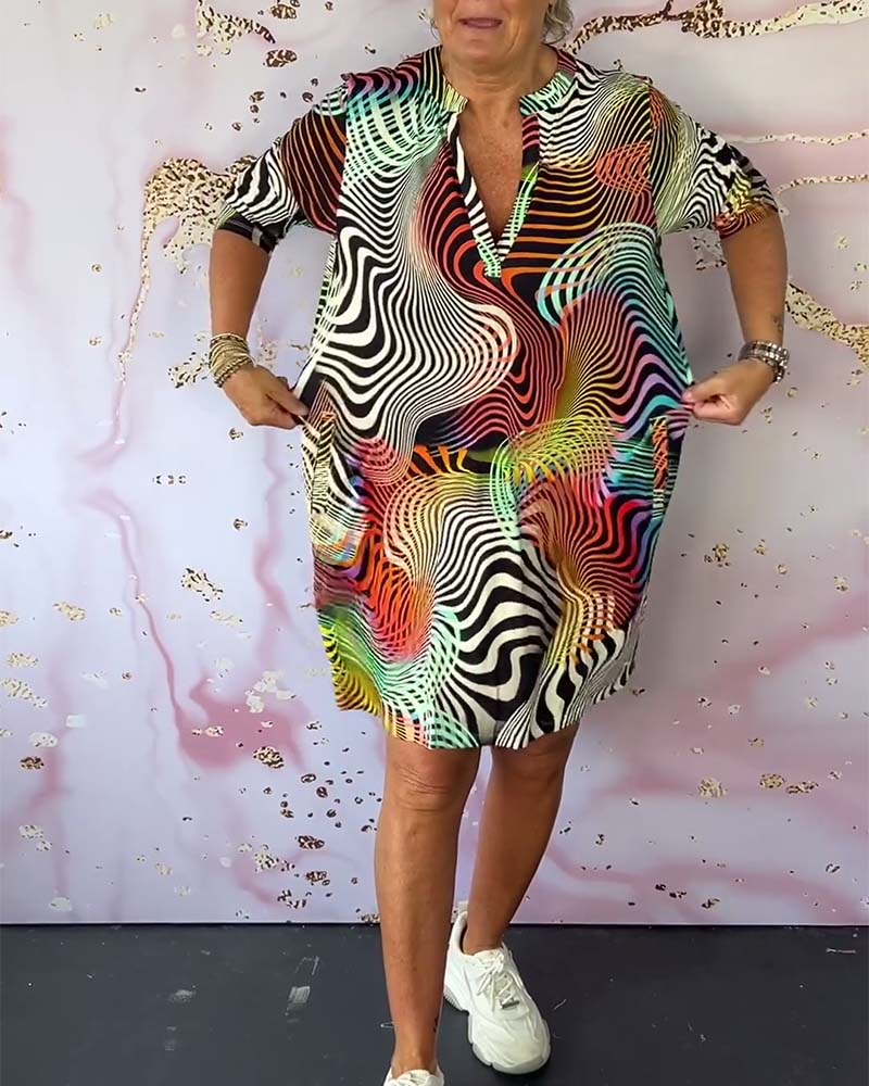 Sonya™ | Rochie cu iluzie optică și croi T-shirt