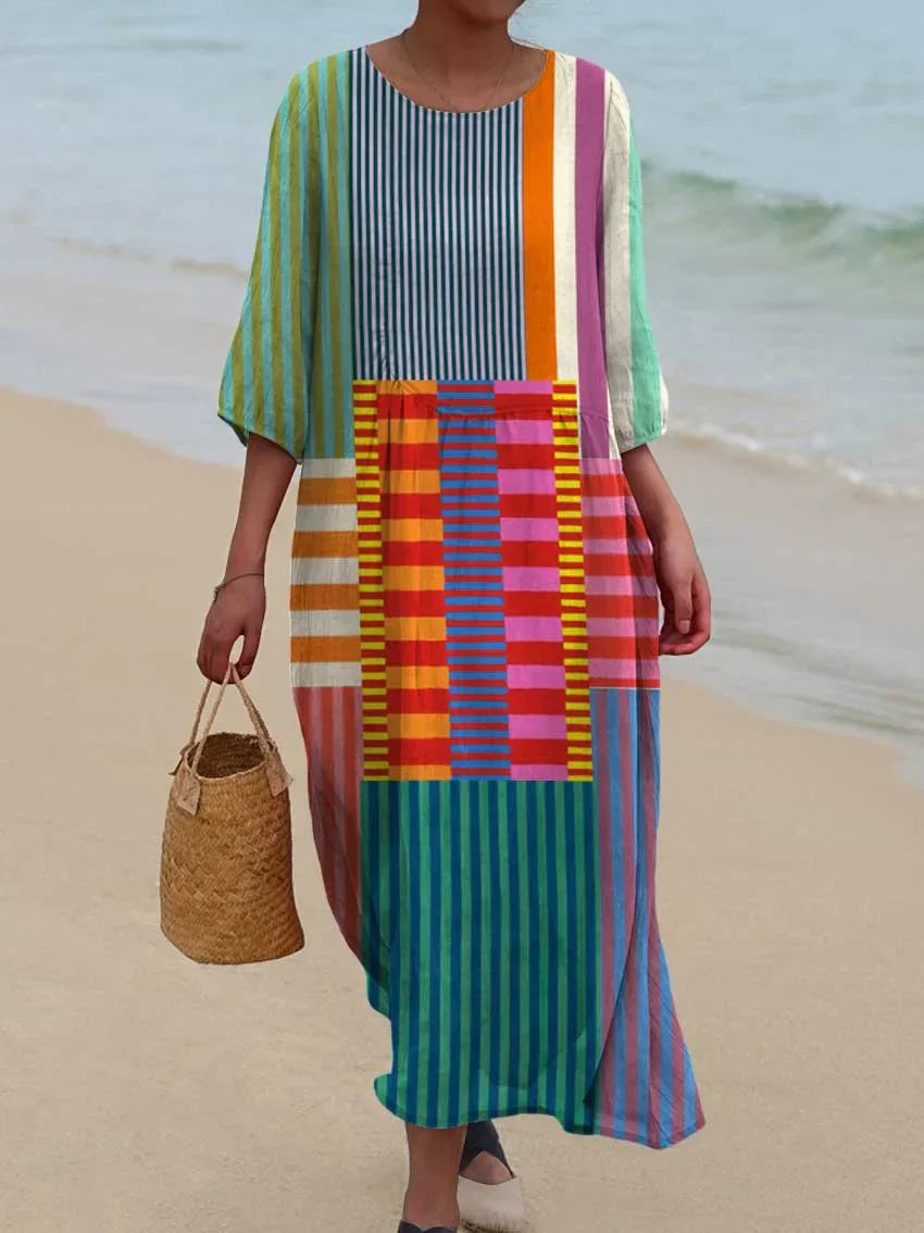 Chelo - Rochie Vintage cu Model Artistic