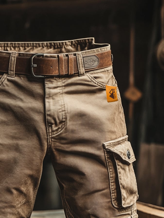 Pantaloni Cargo Multiuso Retro Outdoor din Ripstop pentru Bărbați