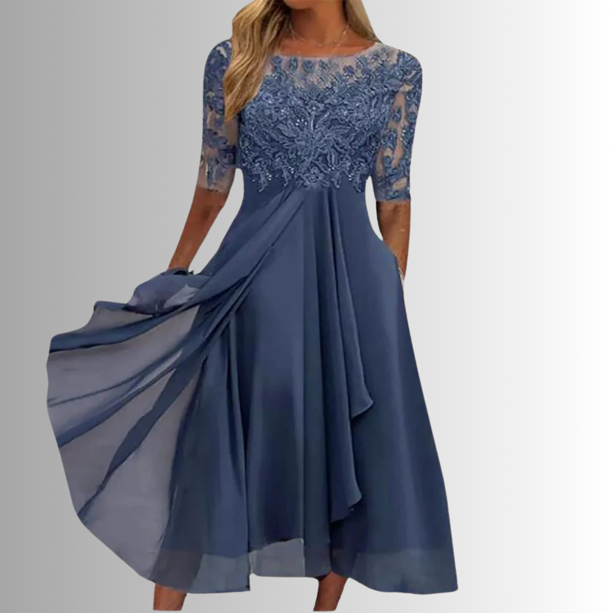 Rhiana – Rochie Midi Elegantă de Damă din Dantelă