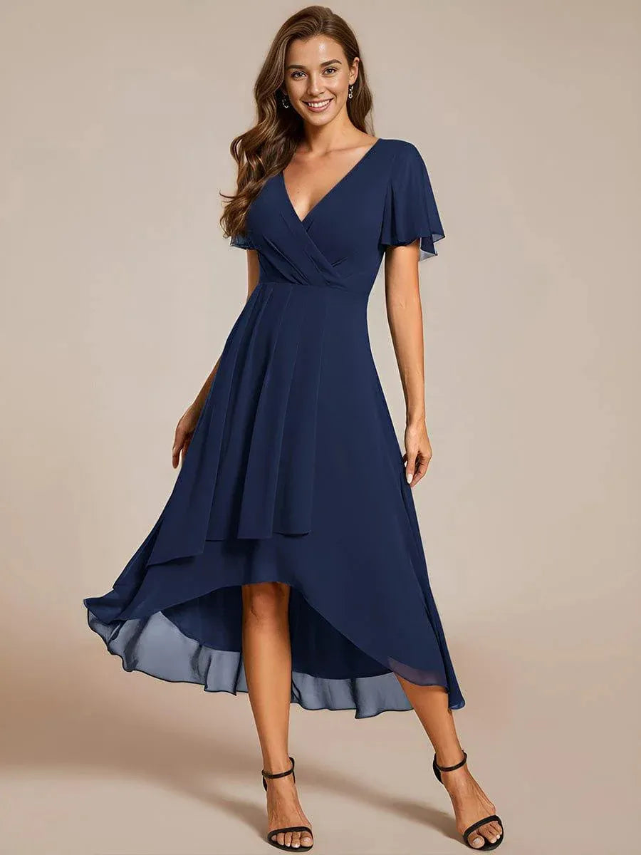 Jules – Rochie de Damă Elegantă Midi în Linia A cu Mâneci Fluide