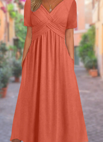 Delilah – Rochie Midi de Damă cu Talie și Buzunare