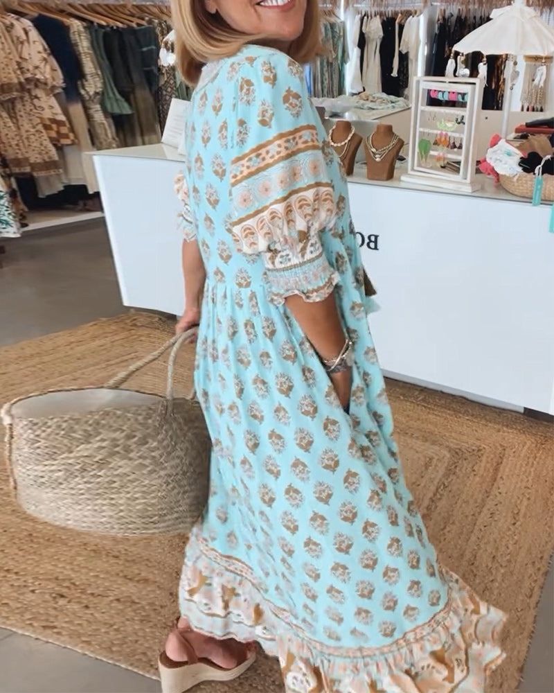 Hilga™ | Tunică Boho cu Franjuri