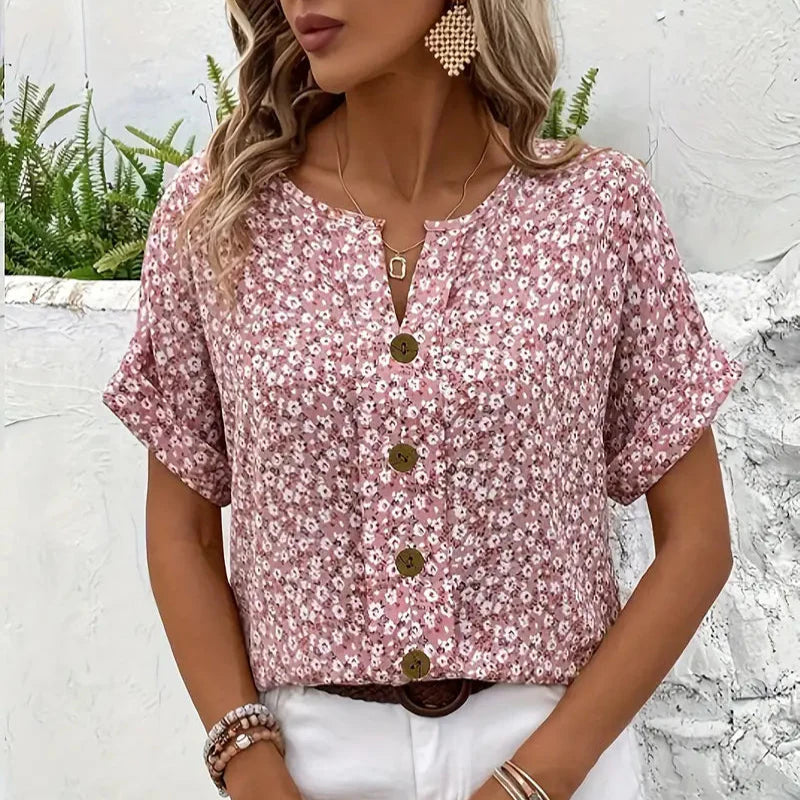 Verna – Bluză de Damă Elegantă cu Imprimeu Floral