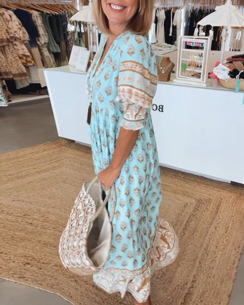 Hilga™ | Tunică Boho cu Franjuri