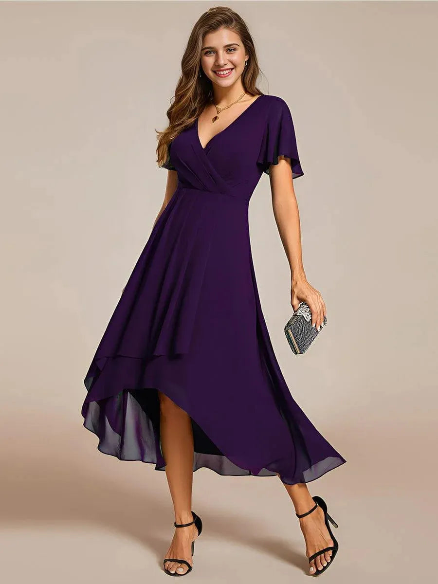 Jules – Rochie de Damă Elegantă Midi în Linia A cu Mâneci Fluide