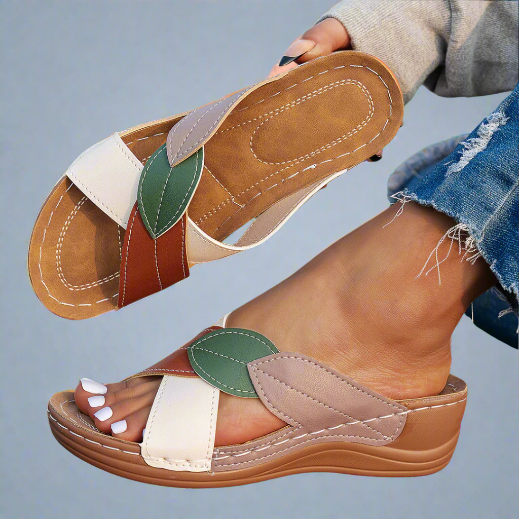 Nina | Sandale handmade cu toc din materiale premium