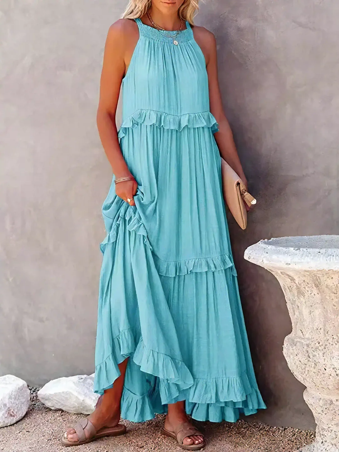 Rochie Maxi Darcey™ cu Volane
