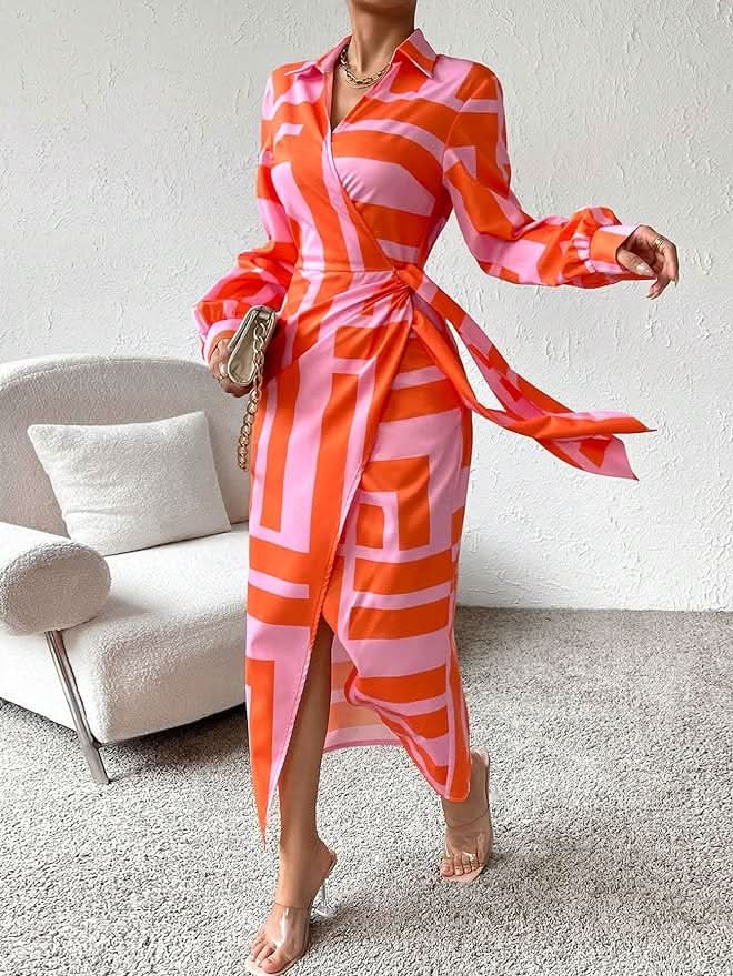 Amira – Rochie Tip Plic de Damă cu Imprimat Elegant