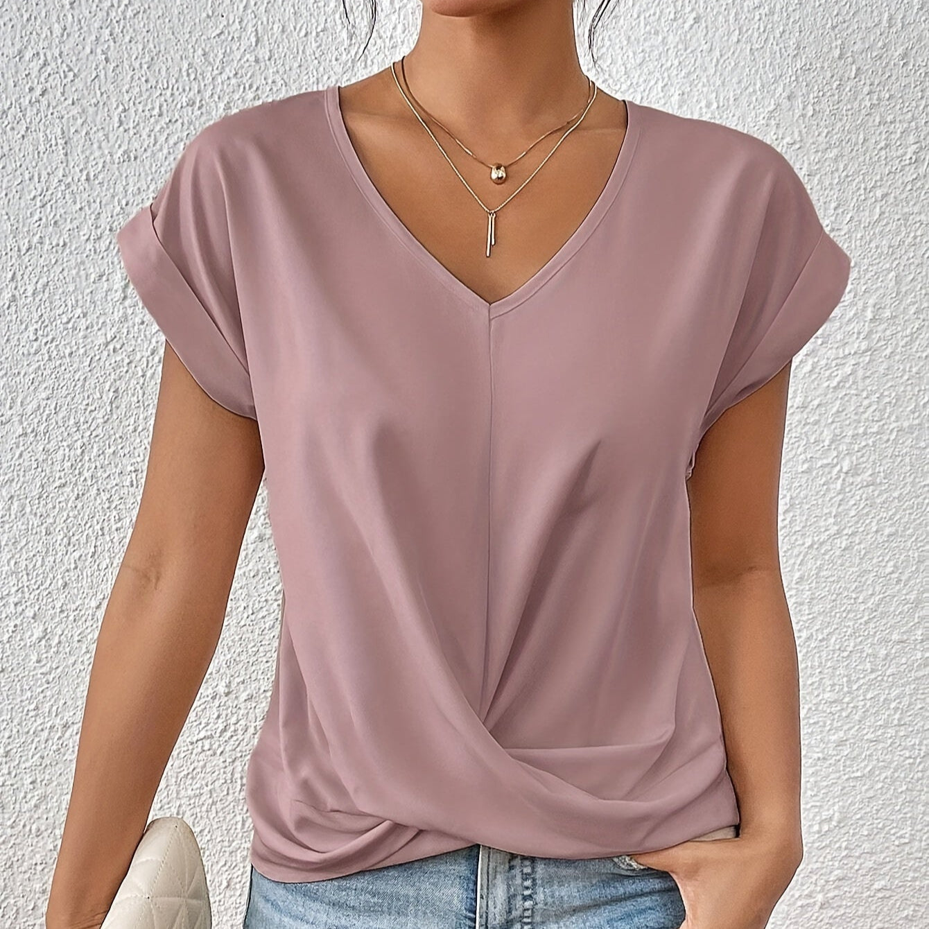 Doreen | Tricou cu decolteu în V și croială elegantă