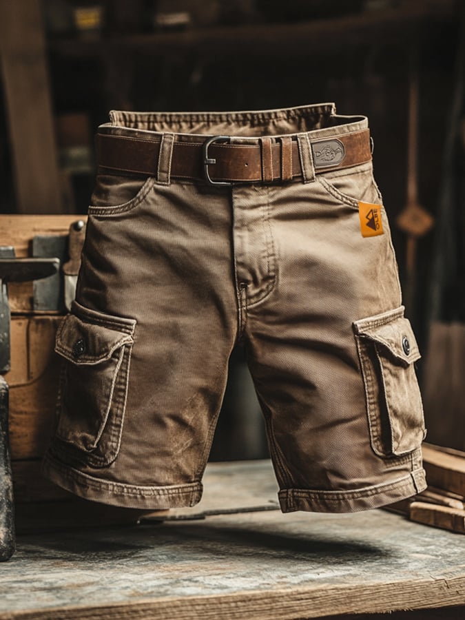 Pantaloni Cargo Multiuso Retro Outdoor din Ripstop pentru Bărbați