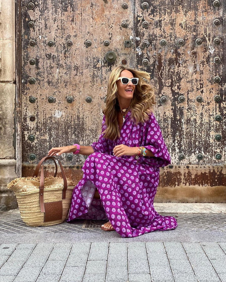 Elin – Rochie de Damă Maxi Boho din Bumbac Elegantă
