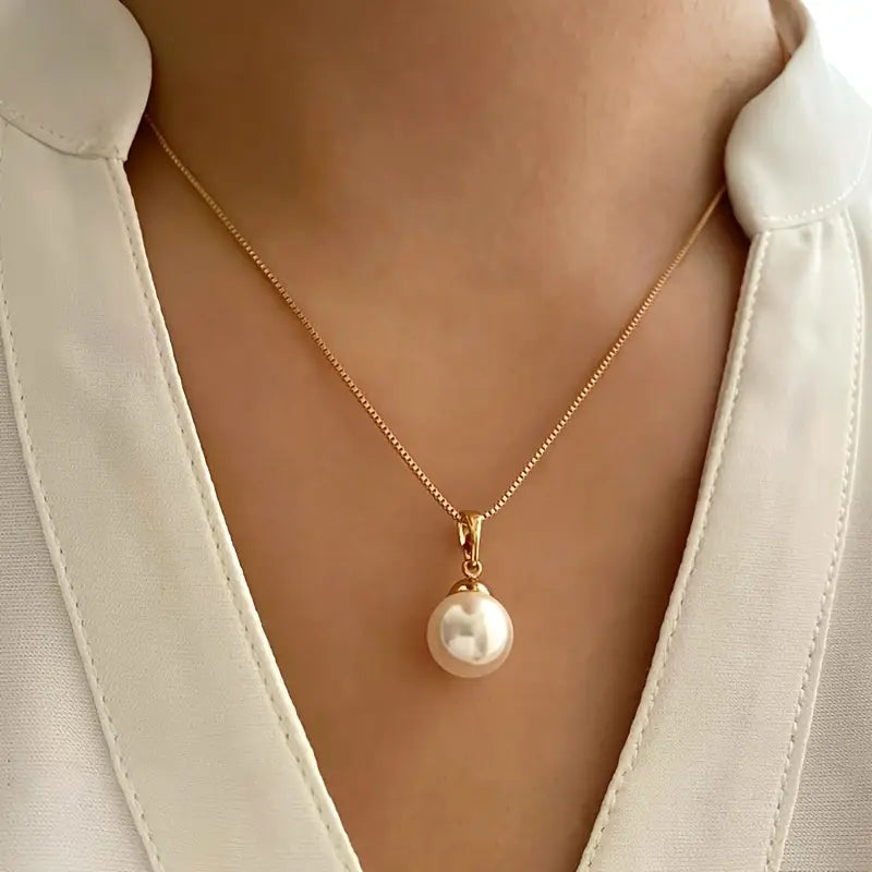Set de bijuterii cu perle Golden Grace