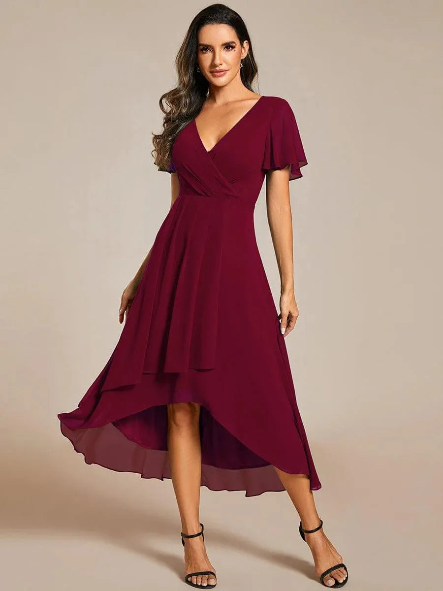 Jules – Rochie de Damă Elegantă Midi în Linia A cu Mâneci Fluide