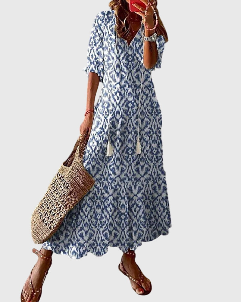 Carrie – Rochie de Damă Maxi Elegantă cu Croială Fluidă