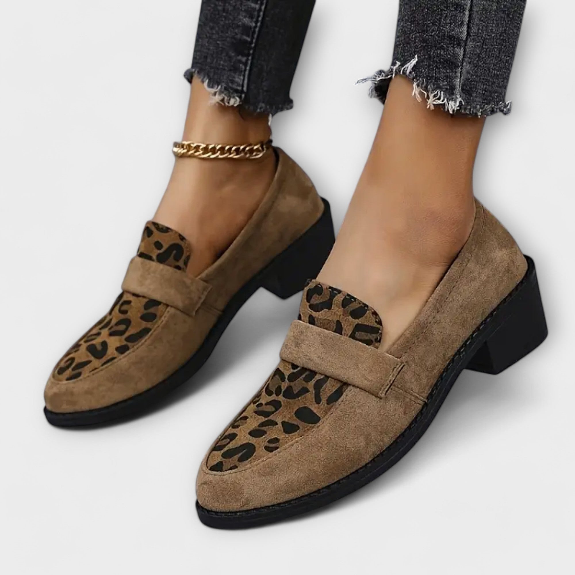 Karla - Pantofi eleganți pentru dame cu model de panteră
