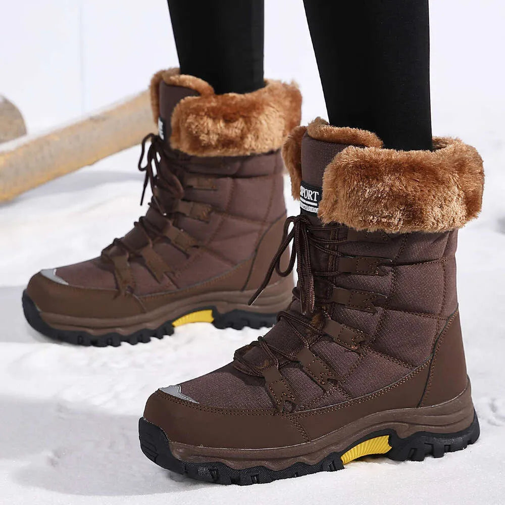 Riley – Botine de Damă de Iarnă cu Blană Călduroasă