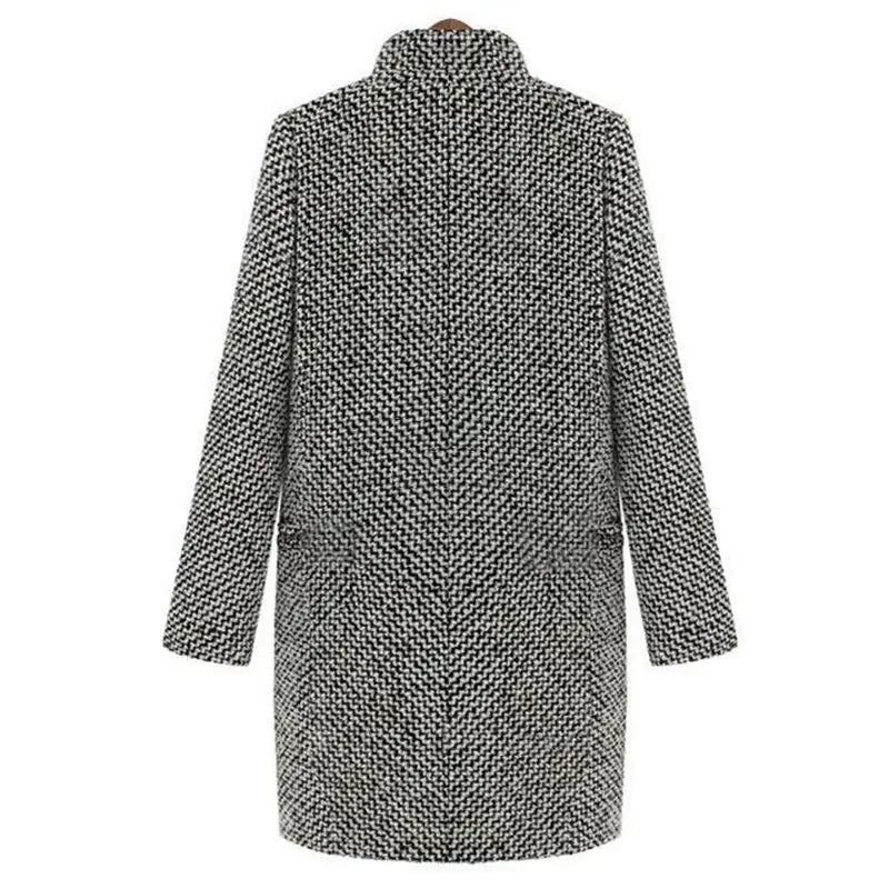 Cheska – Palton de Damă Lung Elegant din Lână pentru Iarnă
