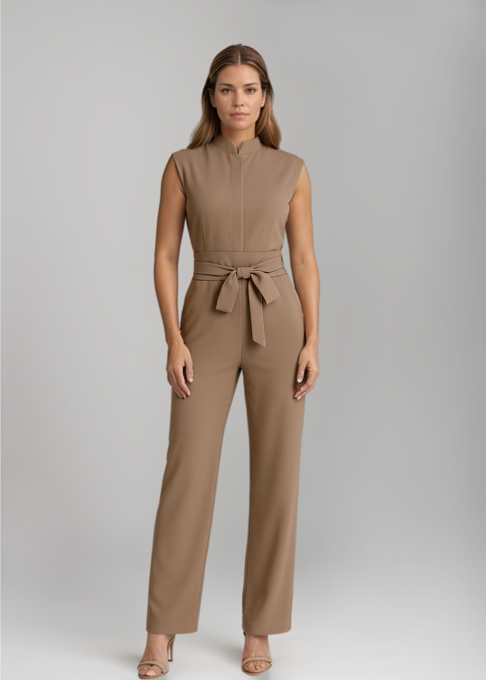 Greta – Salopetă de Damă Elegantă cu Curea și Pantaloni Largi