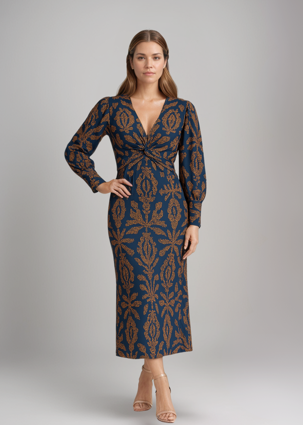 Frieda™ | Rochie Midi cu Design Baroc