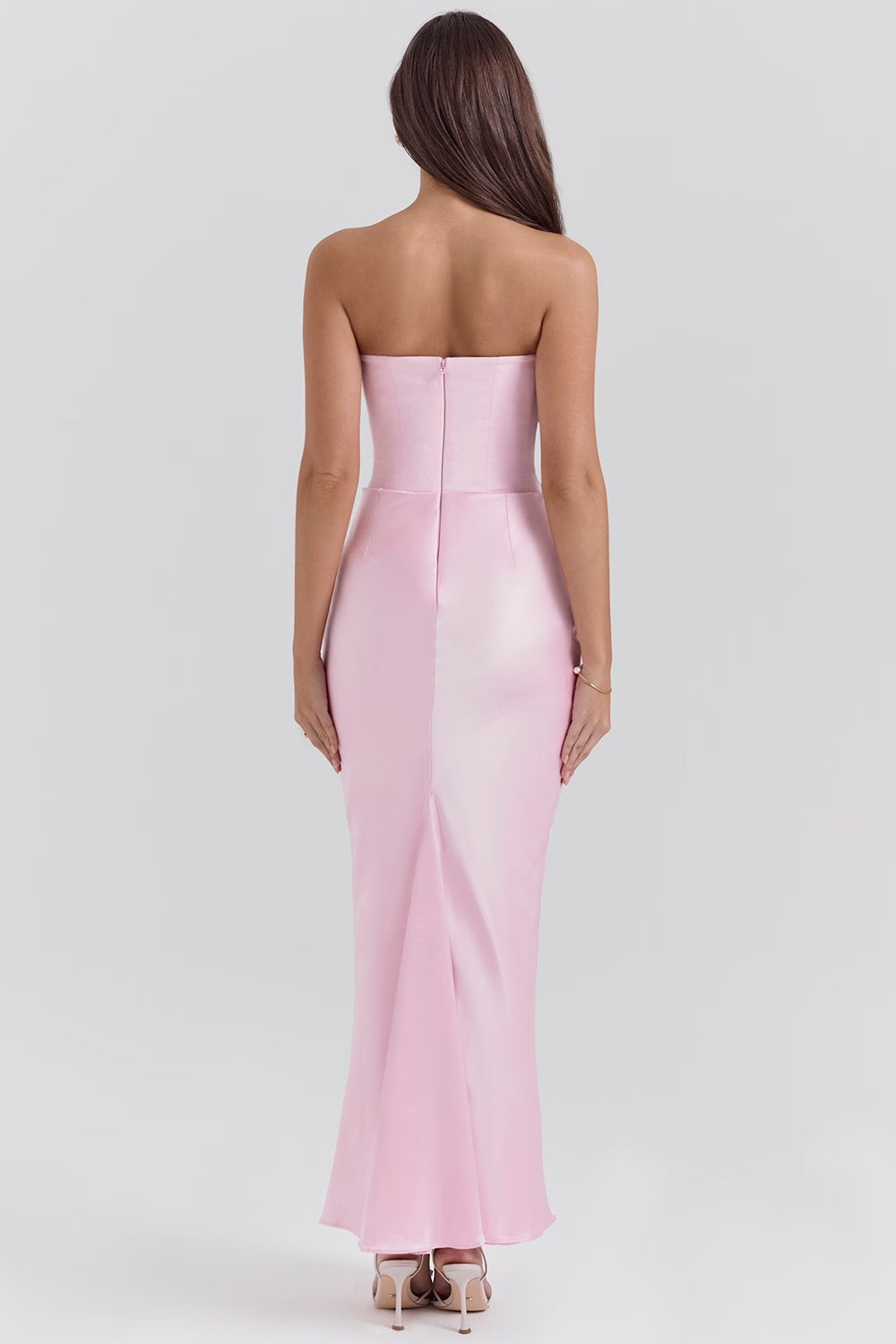 Madison – Rochie Satinată de Damă cu Siluetă Clepsidră Elegantă