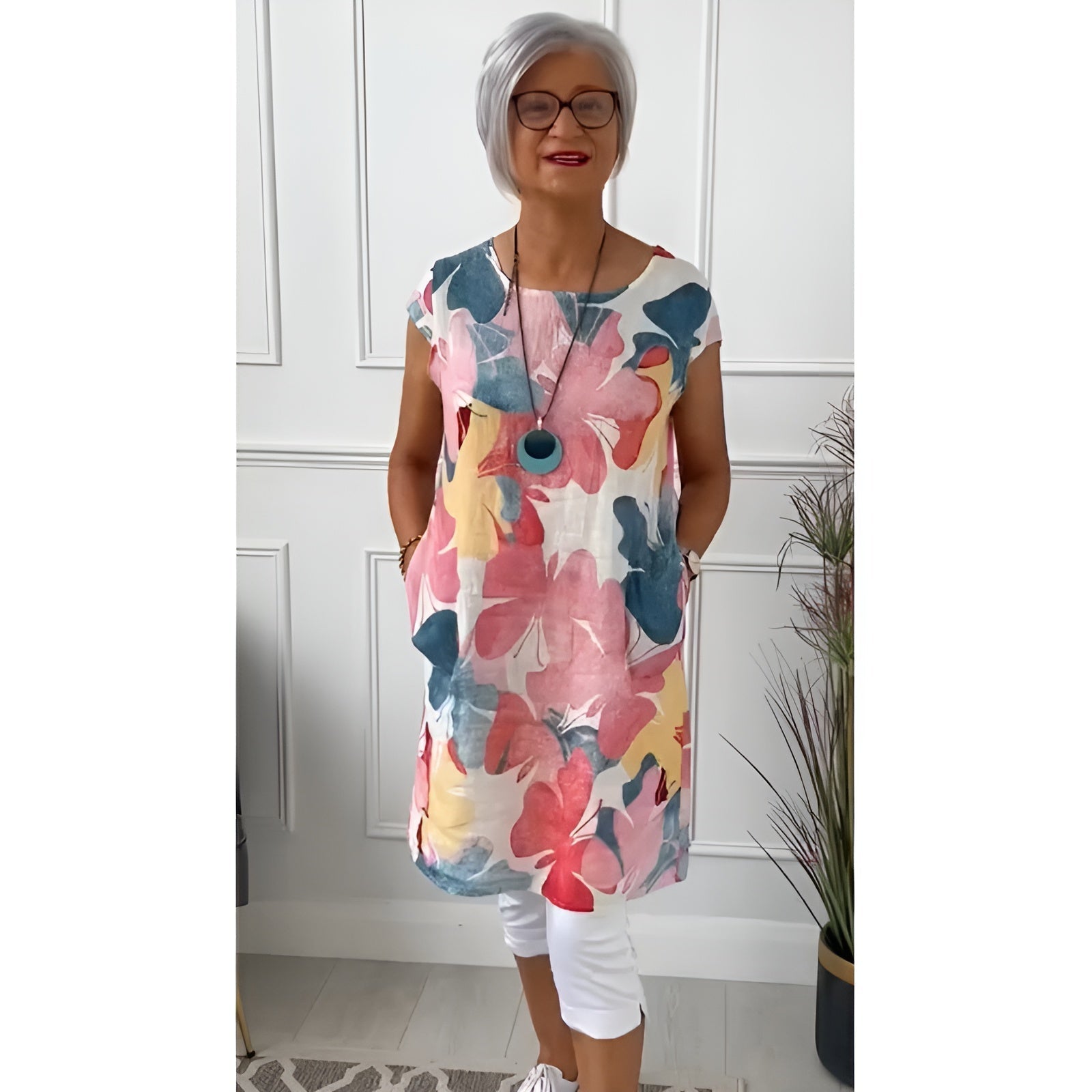 Mailin – Tunică-Rochie de Damă Lejeră cu Imprimeu Floral