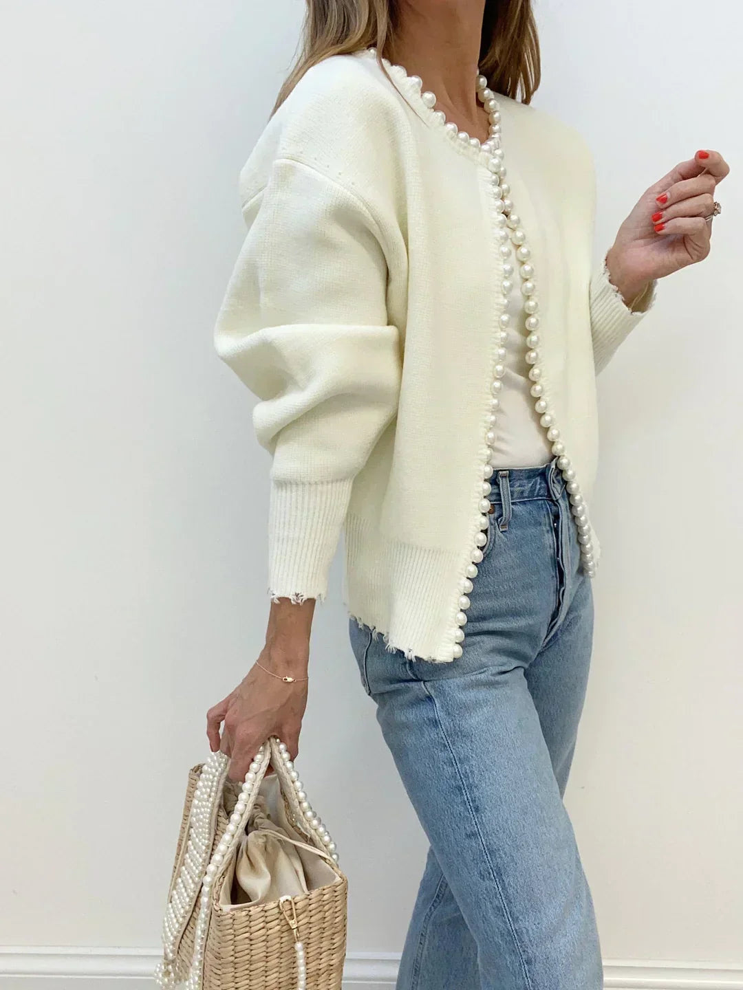 Kalina | Cardigan Chic cu Perle