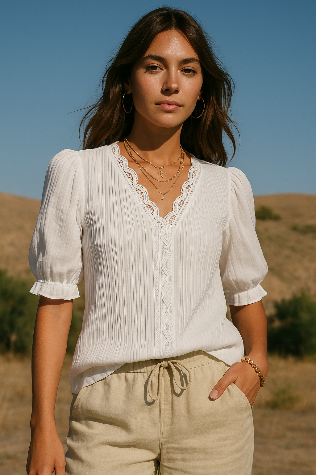 Bea | Bluza Elegantă cu Detalii Fermecătoare