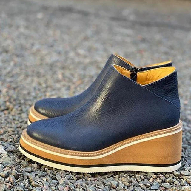 ZOE – Botine Casual de Damă cu Platformă din Piele Vegană