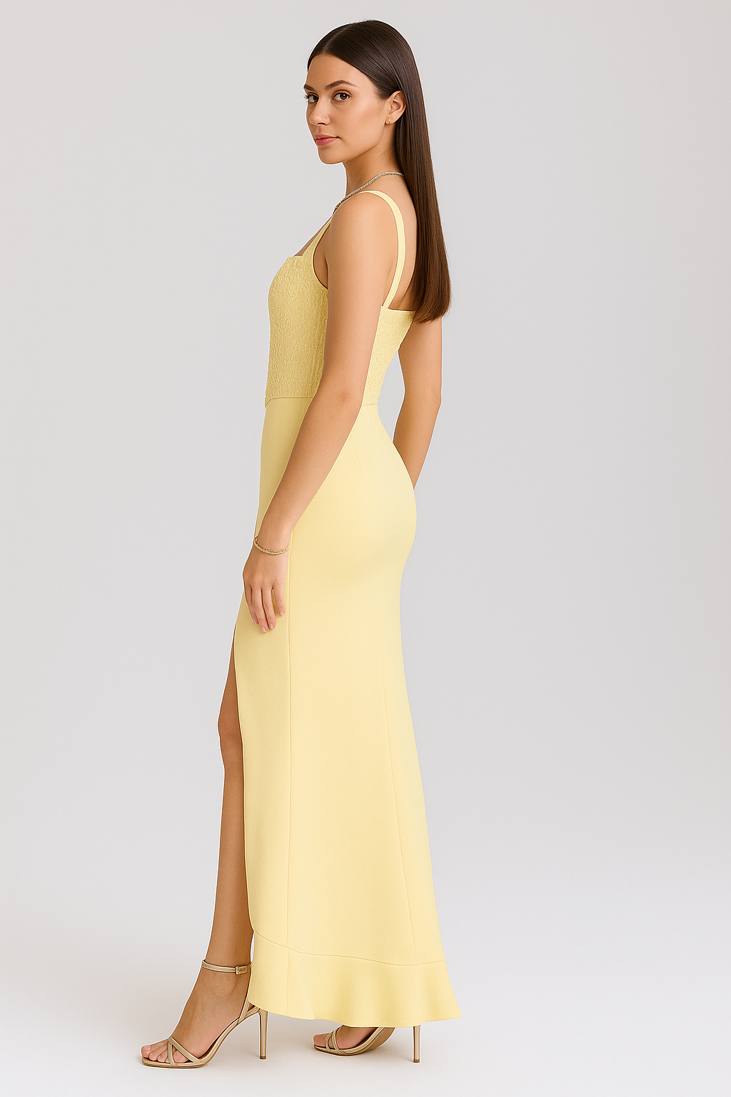 Bella | Rochie Corset din Satin cu Volane