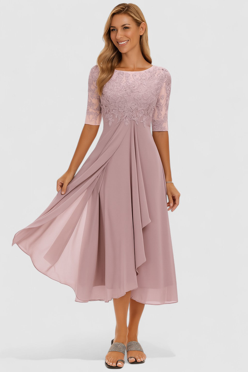Elisa - Rochie formală elegantă cu dantelă