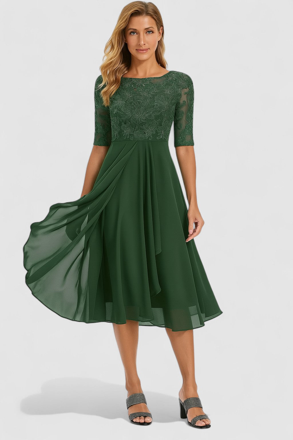 Elisa - Rochie formală elegantă cu dantelă