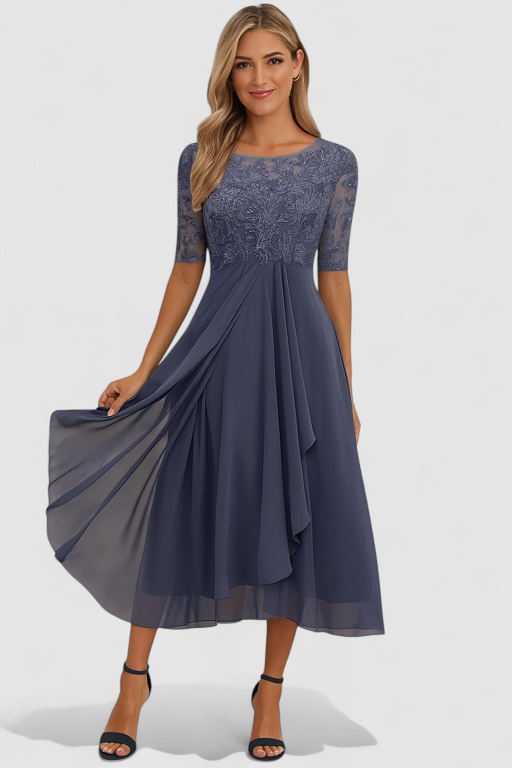 Elisa - Rochie formală elegantă cu dantelă