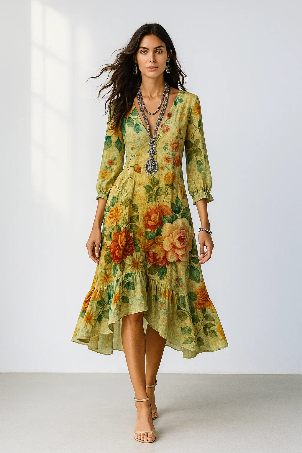 Acasă | Rochie Maxi Florală Boho Ușoară