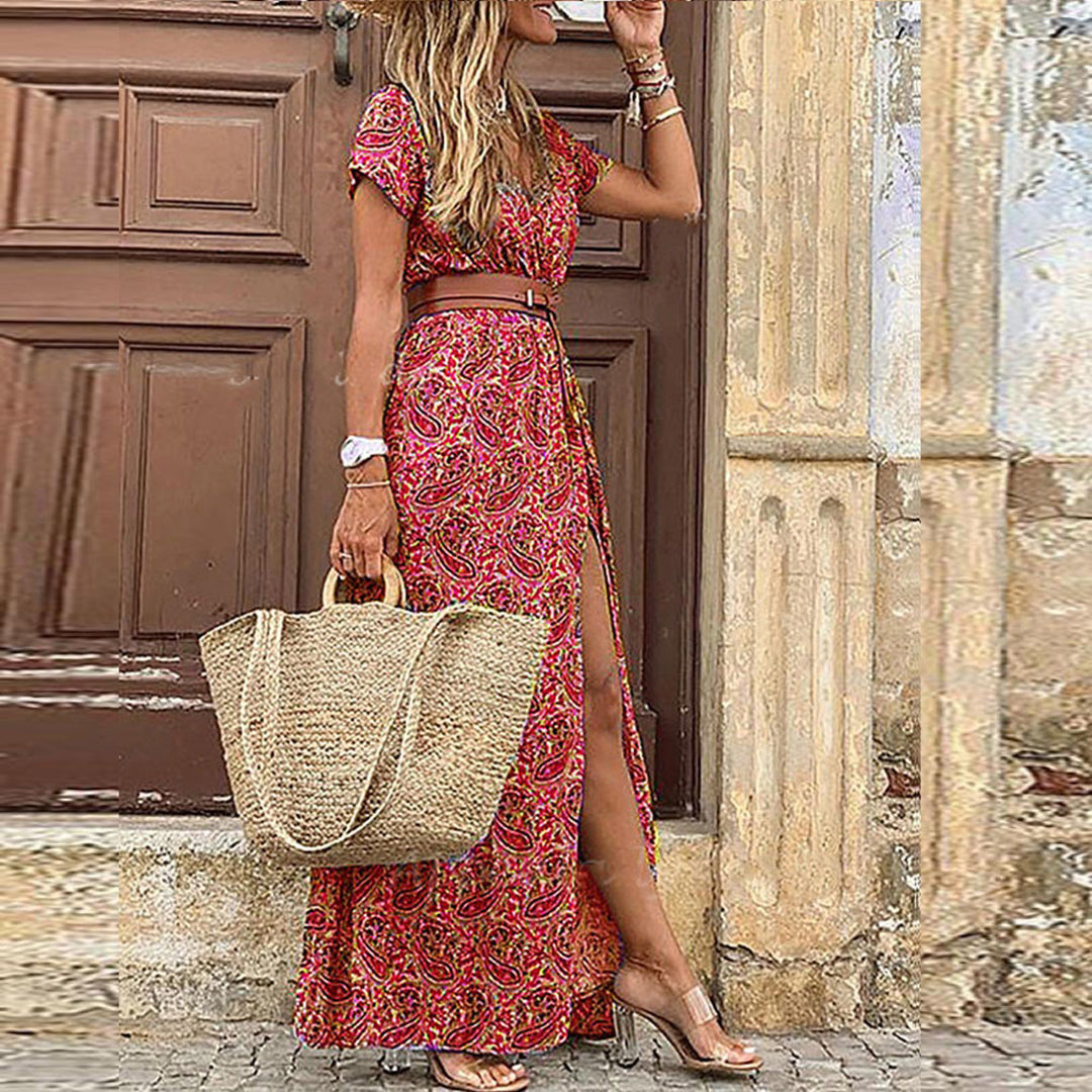 Luz – Rochie Boho Elegantă de Damă, Croi Lejer și Detalii Delicate, Vară