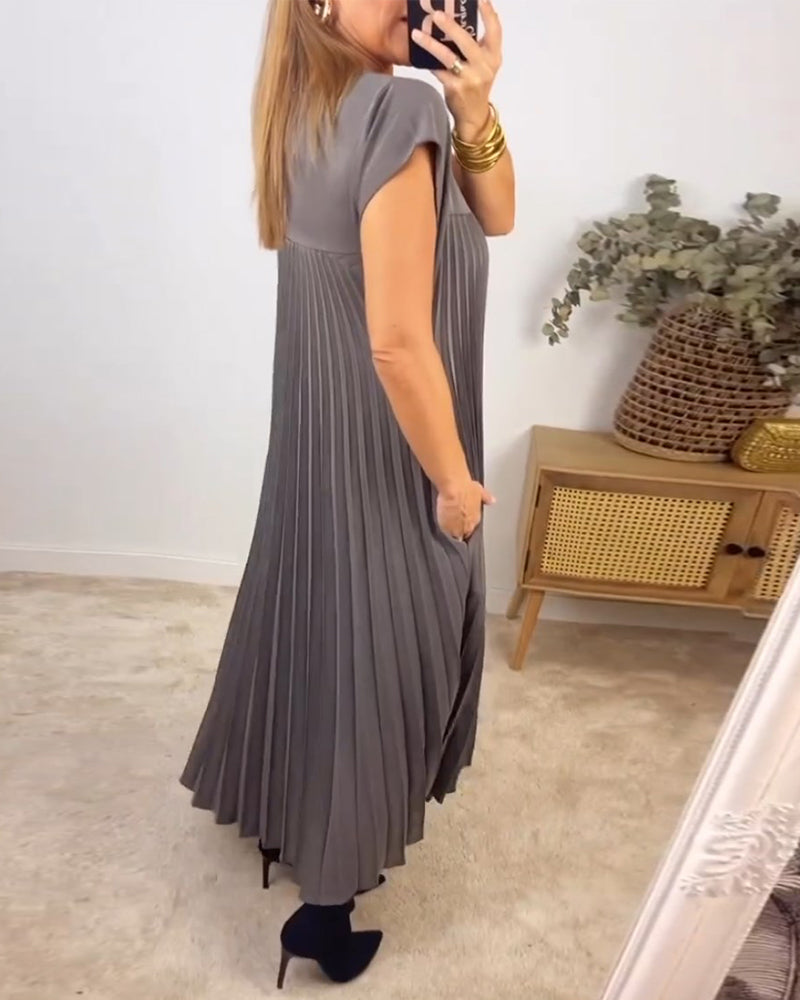 Amada – Rochie de Damă Elegantă Fără Mâneci cu Plisaje