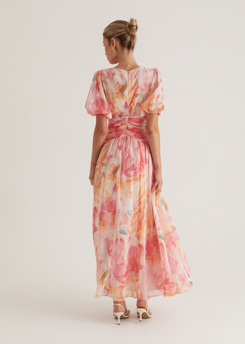 Isla – Rochie Maxi de Damă Romantică din Chiffon Ușor