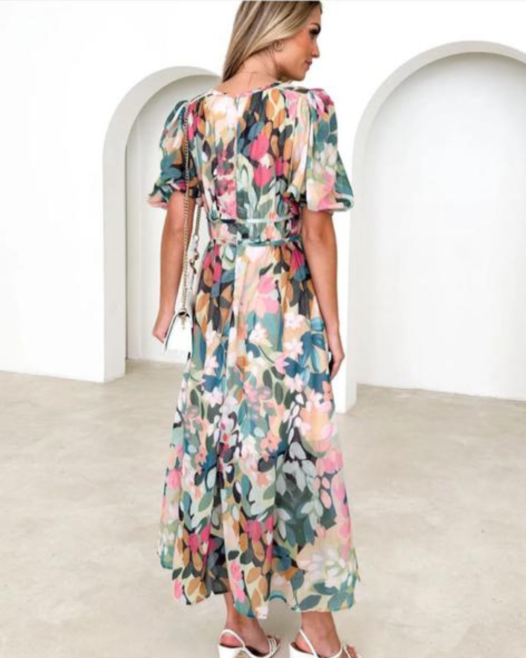Lila – Rochie Maxi de Damă Elegantă cu Imprimeu Floral