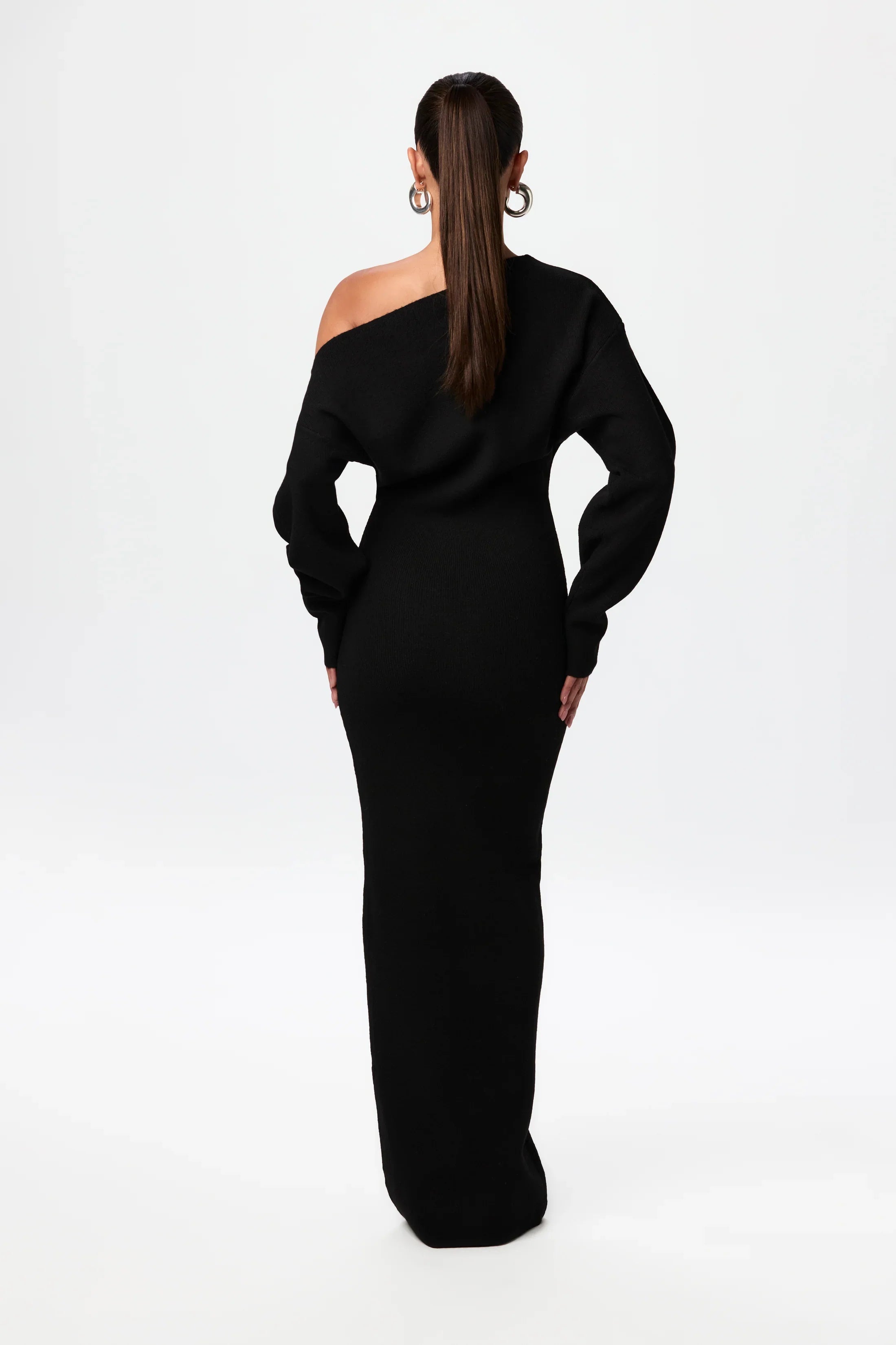 Rosalie – Rochie Maxi Fără Bretele Tricot Elegantă de Damă