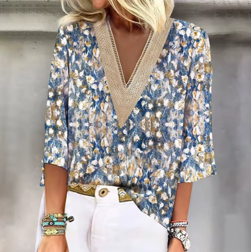 Nica | Elegant Floral Print Blouse