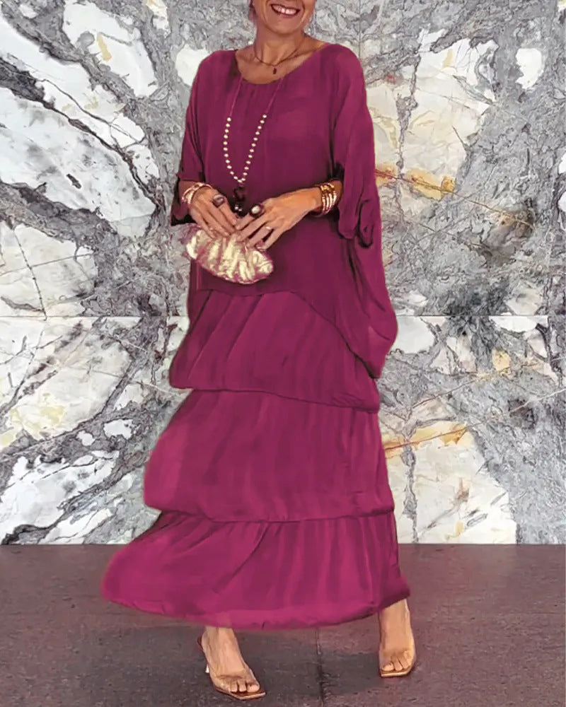 Morgan – Rochie Maxi de Damă Elegantă Stratificată