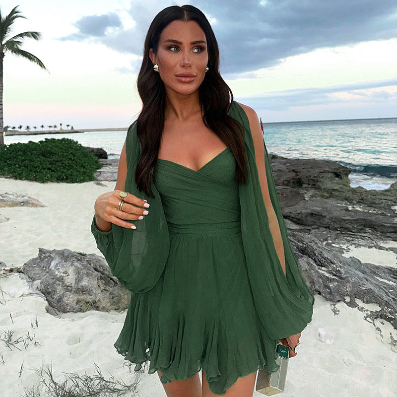 Mirela – Rochie Mini de Damă Elegantă cu Decolteu Inimă