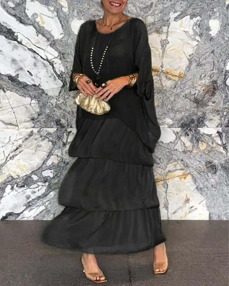 Morgan – Rochie Maxi de Damă Elegantă Stratificată
