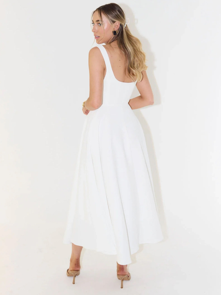 Trinity - Rochie Midi A-Line Elegantă fără Mâneci