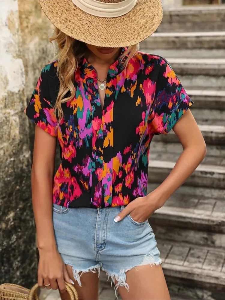 Loraine | Bluză vibrantă cu imprimeu jucăuș