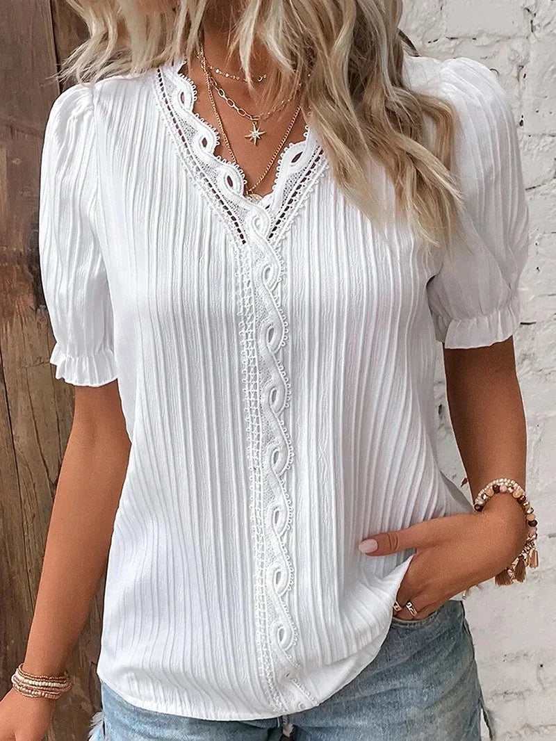 Bea | Bluza Elegantă cu Detalii Fermecătoare